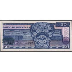 Mexique - Pick 73 - 50 pesos - Série KH - Préfixe P - 27/01/1981 - Etat : SPL
