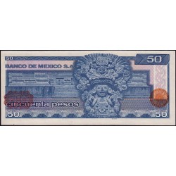 Mexique - Pick 73 - 50 pesos - Série KP - Préfixe U - 27/01/1981 - Etat : NEUF