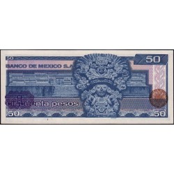 Mexique - Pick 73 - 50 pesos - Série KZ - Préfixe Z - 27/01/1981 - Etat : NEUF