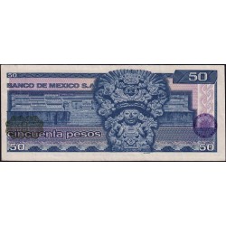 Mexique - Pick 73 - 50 pesos - Série LB - Préfixe H - 27/01/1981 - Etat : TTB