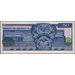 Mexique - Pick 73 - 50 pesos - Série LF - Préfixe D - 27/01/1981 - Etat : NEUF
