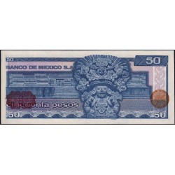 Mexique - Pick 73 - 50 pesos - Série LT - Préfixe T - 27/01/1981 - Etat : pr.NEUF