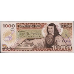 Mexique - Pick 81 - 1'000 pesos - Série WN - Préfixe D - 30/10/1984 - Etat : NEUF