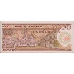 Mexique - Pick 85 - 1'000 pesos - Série WX - Préfixe N - 19/07/1985 - Etat : NEUF