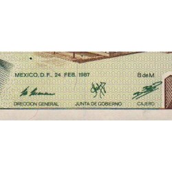 Mexique - Pick 86b - 2'000 pesos - Série CE - Préfixe P - 24/02/1987 - Etat : SUP