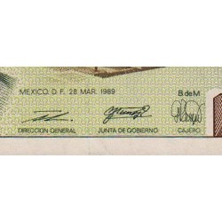 Mexique - Pick 86c - 2'000 pesos - Série DT - Préfixe R - 28/03/1989 - Etat : TTB+