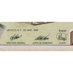 Mexique - Pick 86c - 2'000 pesos - Série EC - Préfixe J - 28/03/1989 - Etat : TTB+