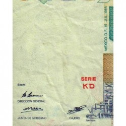 Mexique - Pick 89a - 10'000 pesos - Série KD - Préfixe M - 19/07/1985 - Etat : TB