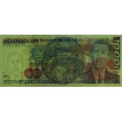 Mexique - Pick 89b - 10'000 pesos - Série JD - Préfixe Q - 19/07/1985 - Etat : SPL