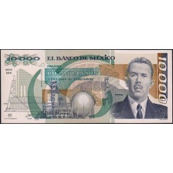 Mexique - Pick 90a_1 - 10'000 pesos - Série MK - Préfixe V - 24/02/1987 - Etat : NEUF