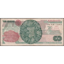 Mexique - Pick 90b - 10'000 pesos - Série NJ - Préfixe U - 01/02/1988 - Etat : TB