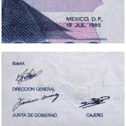 Mexique - Pick 91a - 20'000 pesos - Série R - Préfixe G - 19/07/1985 - Etat : SPL