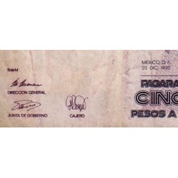 Mexique - Pick 93b_3 - 50'000 pesos - Série HM - Préfixe S - 20/12/1990 - Etat : TB-