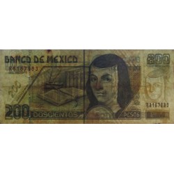 Mexique - Pick 109d - 200 pesos - Série AV - Préfixe R - 23/04/1999 - Etat : TB-