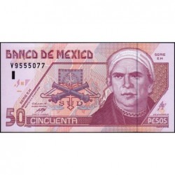Mexique - Pick 117c_2 - 50 pesos - Série EH - Préfixe V - 23/05/2003 - Etat : NEUF