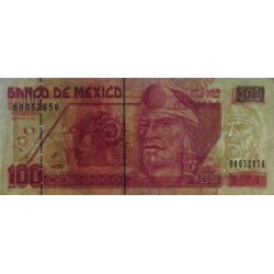 Mexique - Pick 118b_3 - 100 pesos - Série CW - Préfixe B - 26/03/2002 - Etat : TB+