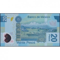 Mexique - Pick 122n - 20 pesos - Série N - Préfixe F - 03/05/2010 - Polymère - Etat : NEUF