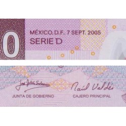 Mexique - Pick 123d - 50 pesos - Série D - Préfixe Y - 07/09/2005 - Polymère - Etat : SUP+