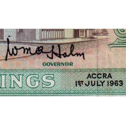 Ghana - Pick 1d - 10 shillings - Série Y/1 - 01/07/1963 - Etat : TTB
