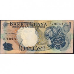 Ghana - Pick 10c - 1 cedi - Série G/17 - 01/10/1970 - Etat : SPL