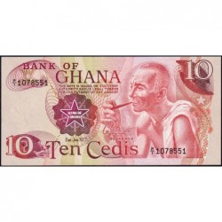 Ghana - Pick 16e - 10 cedis - Série P/1 - 02/01/1977 - Etat : NEUF