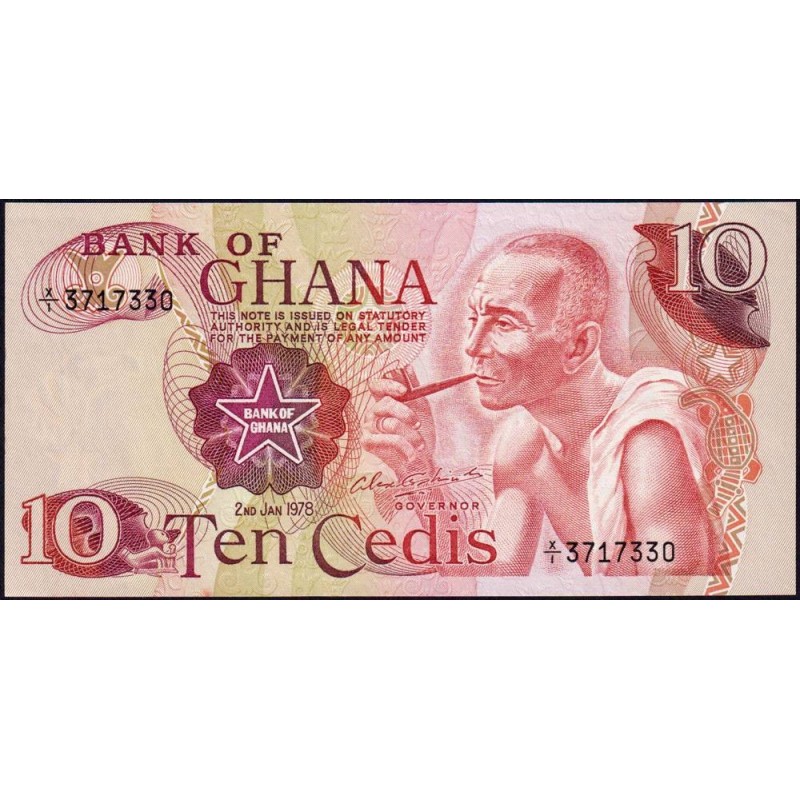 Ghana - Pick 16f - 10 cedis - Série X/1 - 02/01/1978 - Etat : NEUF