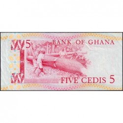 Ghana - Pick 19b - 5 cedis - Série AN - 02/01/1980 - Etat : TTB+