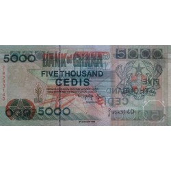 Ghana - Pick 31b - 5'000 cedis - Série D/1 - 06/01/1995 - Etat : NEUF