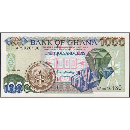 Ghana - Pick 32d - 1'000 cedis - Série AP - 01/07/1999 - Etat : NEUF