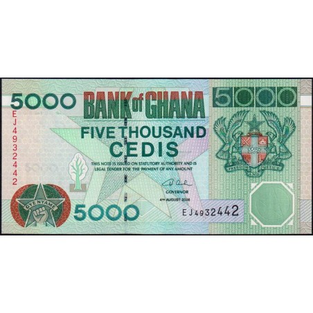 Ghana - Pick 34j - 5'000 cedis - Série EJ - 04/08/2006 - Etat : NEUF