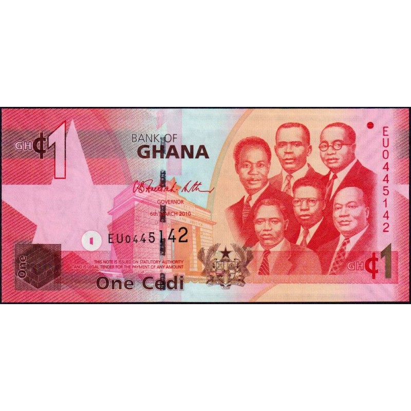 Ghana - Pick 37c_2 - 1 cedi - Série EU - 06/03/2010 - Etat : pr.NEUF