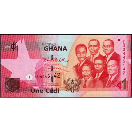 Ghana - Pick 37c_2 - 1 cedi - Série EU - 06/03/2010 - Etat : pr.NEUF