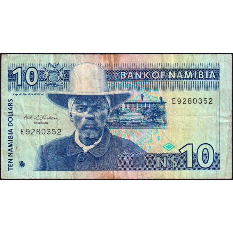 Namibie - Pick 1a - 10 dollars - Série E - 1993 - Etat : TB-