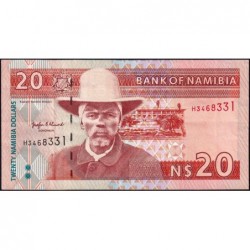 Namibie - Pick 5a - 20 dollars - Série H - 1996 - Etat : TTB+