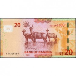 Namibie - Pick 12a - 20 dollars - Série H - 2011 - Etat : NEUF