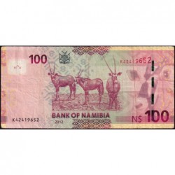 Namibie - Pick 14a - 100 dollars - Série K - 2012 - Etat : TB+