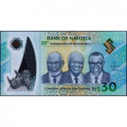 Namibie - Pick 18 - 30 dollars - Série A - 2020 - Polymère commémoratif - Etat : NEUF