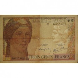 F 29-01 - 06/10/1938 - 300 francs - Série C - Etat : TB+