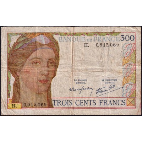 F 29-01 - 06/10/1938 - 300 francs - Série H - Etat : TB-