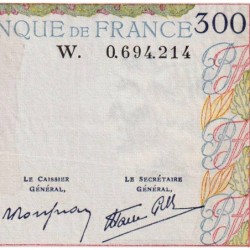 F 29-02 - 24/11/1938 - 300 francs - Série W - Etat : TTB+