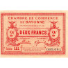 Bayonne - Pirot 21-72 - 2 francs - Série LLL - 26/08/1921 - Etat : SUP