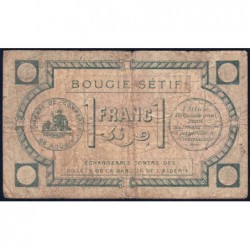 Algérie - Bougie-Sétif 139-2 - 1 franc - Série 140 - 17/04/1915 - Etat : B+
