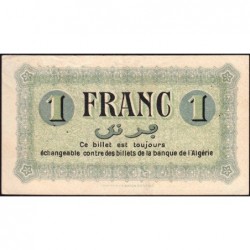 Algérie - Constantine 140-2b - 1 franc - Série A - 01/05/1915 - Etat : TTB+