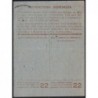 Coupon achat chaussures - Réf : 22 - Type 8b - 1947 - St Jean de Gonville (01) - Etat : TTB+