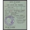 Bon d'achat veste de travail - Type 2a - 1947 - Collonges (01) - Etat : TTB+