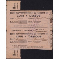 Coupon de chaussures - Réappro. - Type 1a_2 - 1941 - Bois d'Amont (01) - Etat : TB-
