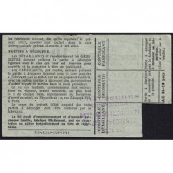Autorisation d'achat de chaussures - 1946 - Endossé - Ain (01) - Etat : TB
