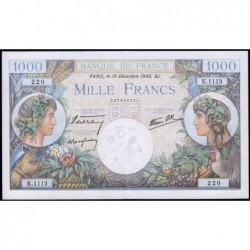 F 39-03 - 19/12/1940 - 1000 francs - Commerce - Série K.1113 - Etat : TTB+