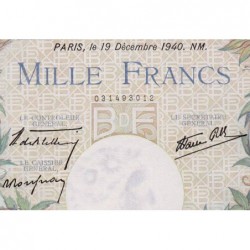 F 39-03 - 19/12/1940 - 1000 francs - Commerce - Série T.1260 - Etat : SUP