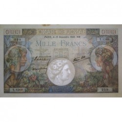 F 39-03 - 19/12/1940 - 1000 francs - Commerce - Série T.1260 - Etat : SUP+